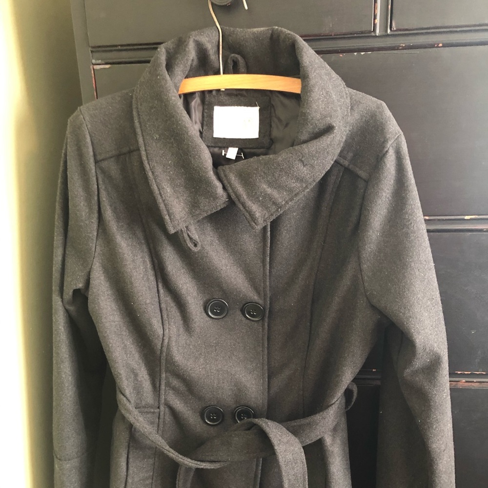 Delia’s charcoal gray pea coat